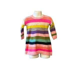 Baby Gap Cozy Rainbow Striped Sweater Dress Size 12-18 Months (12-18 Months)